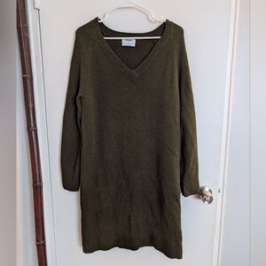 Old Navy Sosoft Midi Sweater Dress Dark Green Size S